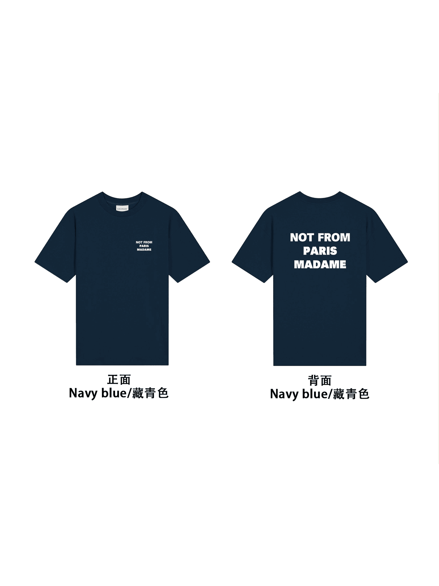 Drole De Monsieur heavy cotton 260g short-sleeved T-shirt men's summer niche loose American fashion brand