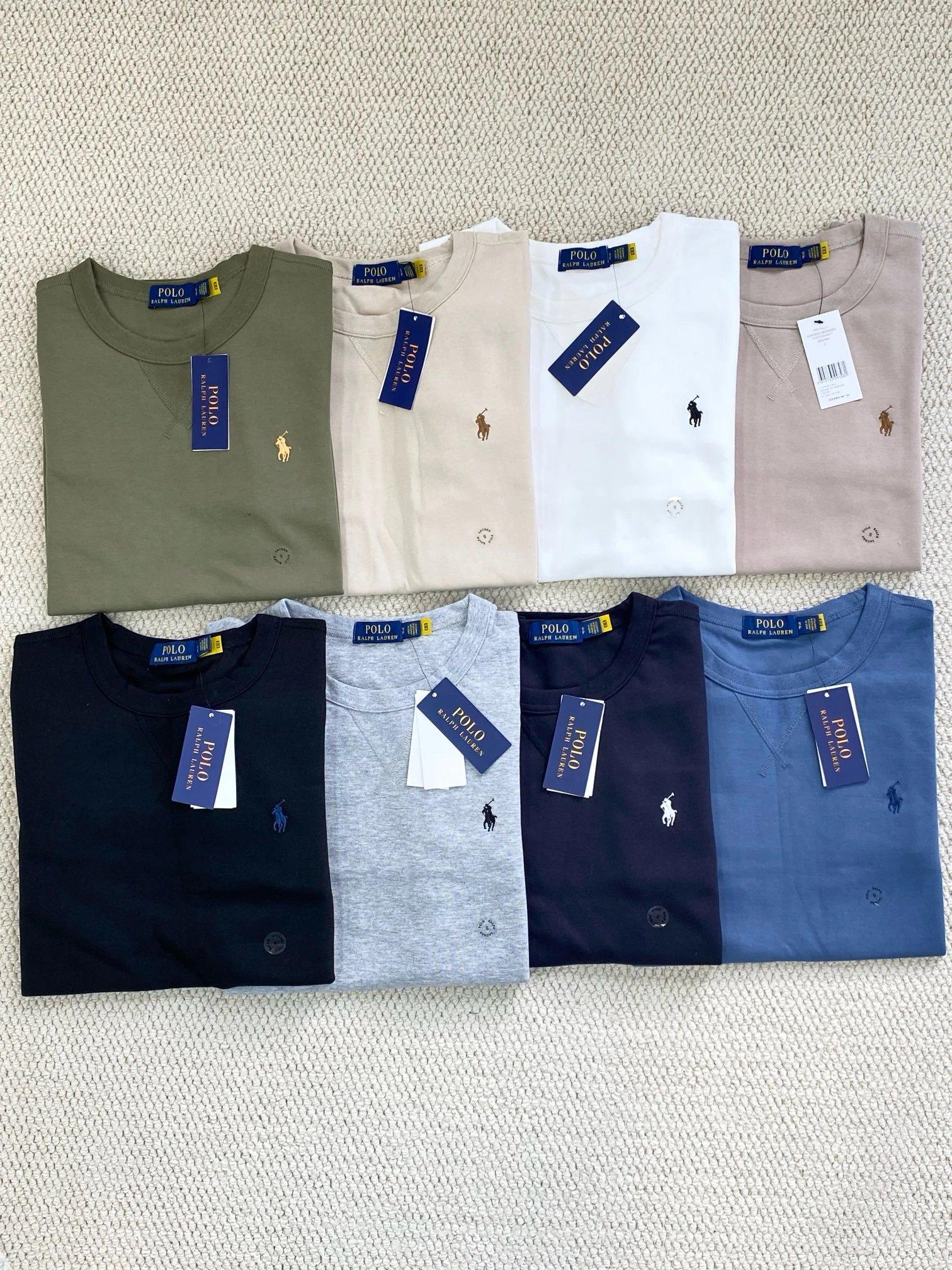 RL Basic round neck sweatshirt for men and women Crew neck sweatshirt A