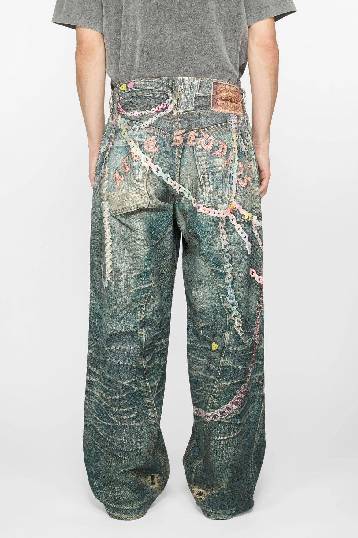 [Spot Seconds] Acn Studio 3D Digital Printed Jeans Baggy Baggy Pants King of '25